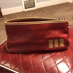 Rolf’s Genuine Red Leather Initialed Wristlet